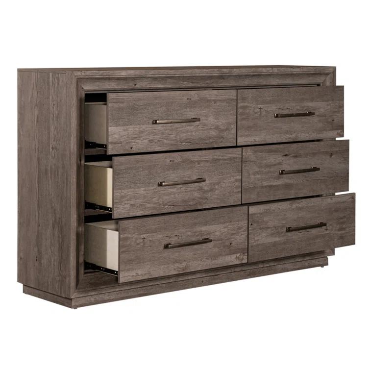 Kemondre Panel Bed, Dresser & Mirror Set