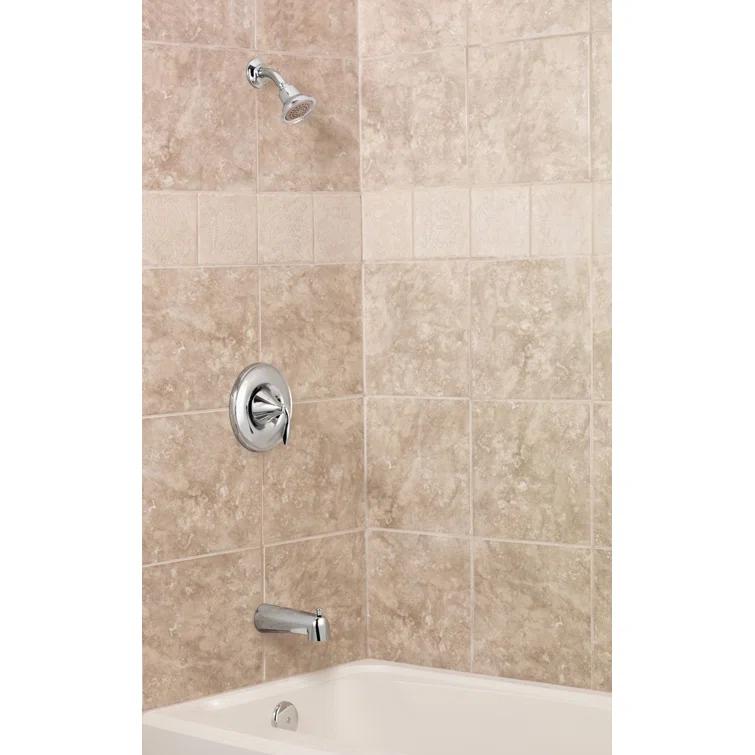 Eva Pressure Balance Tub and Shower Faucet Trim with Lever Handle and Posi-Temp