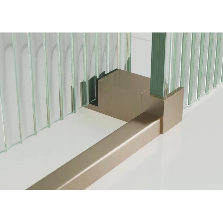Galaxy 56 - 60 in. x 60 in. Fully Frameless Fluted Sliding Bathtub Door