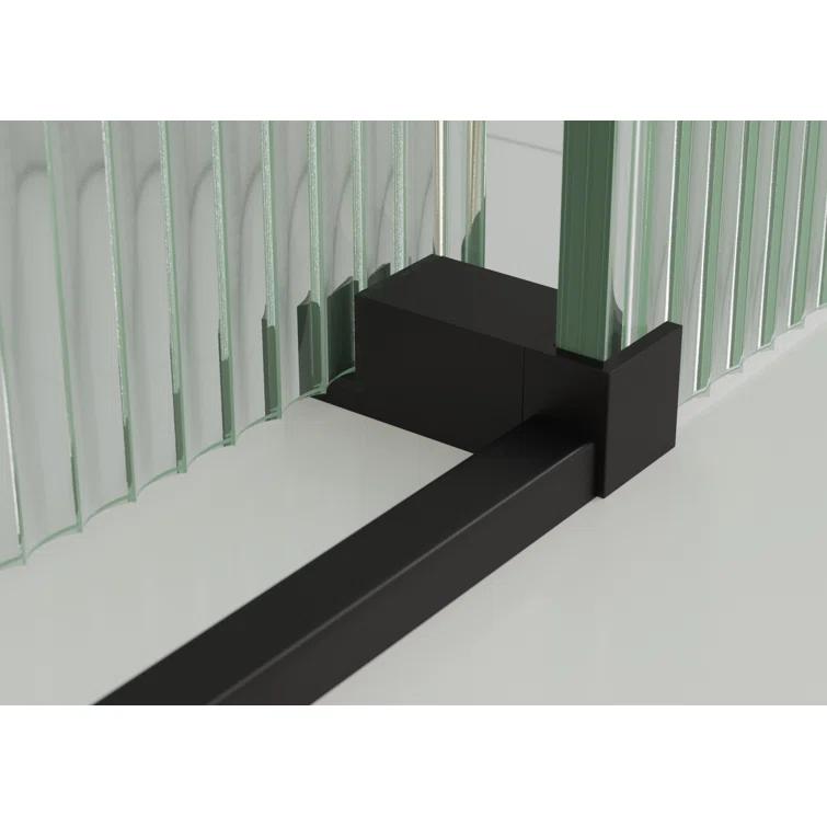 Galaxy 56 - 60 in. x 60 in. Fully Frameless Fluted Sliding Bathtub Door