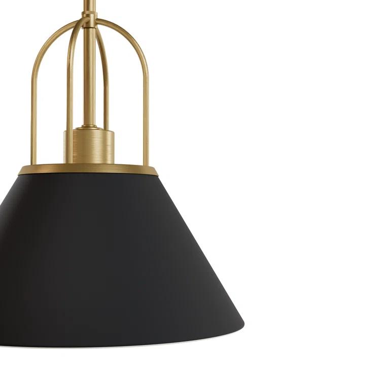Jasmine Roth 1 - Light Flat Matte Black Cone Pendant