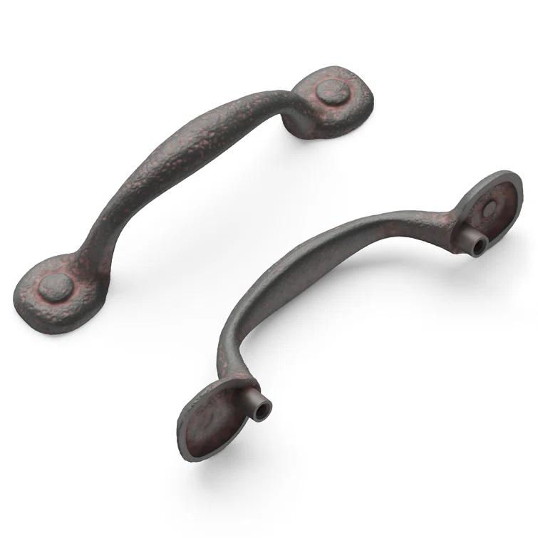 Refined Rustic Kitchen Cabinet Handles, Solid Core Drawer Pulls for Cabinet Doors