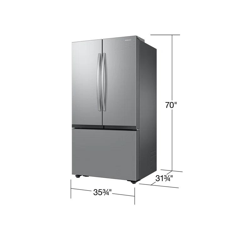 Samsung RF27CG5100SRAA 27 Cubic Feet Mega Capacity Counter Depth 3-Door French Door Refrigerator with Dual Auto Ice Maker