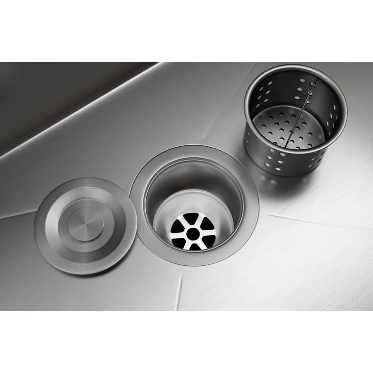 Montgomery 27'' L Farmhouse / Apron Single Bowl Stainless Steel Kitchen Sink