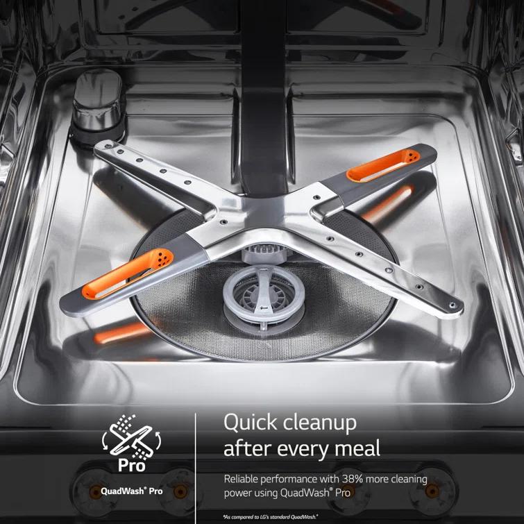 LG LG Smart Top Control Dishwasher with 1-Hour Wash & Dry, QuadWash® Pro, TrueSteam®, and Dynamic Heat Dry™ LDTH7972D