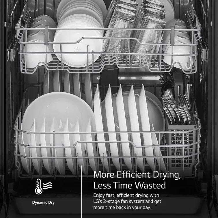 Front Control Dishwasher with LoDecibel Operation and Dynamic Dry