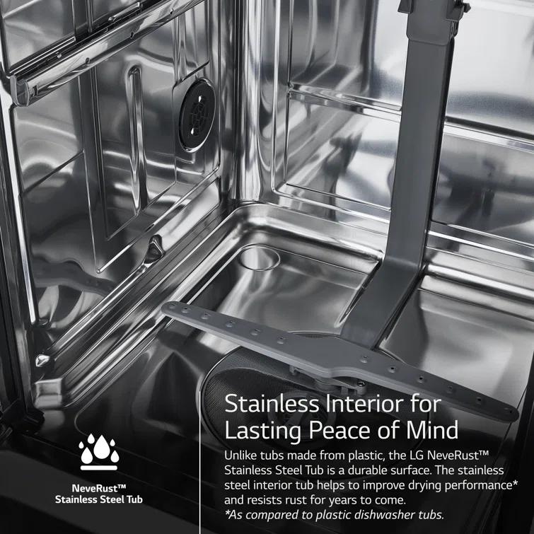 Front Control Dishwasher with LoDecibel Operation and Dynamic Dry