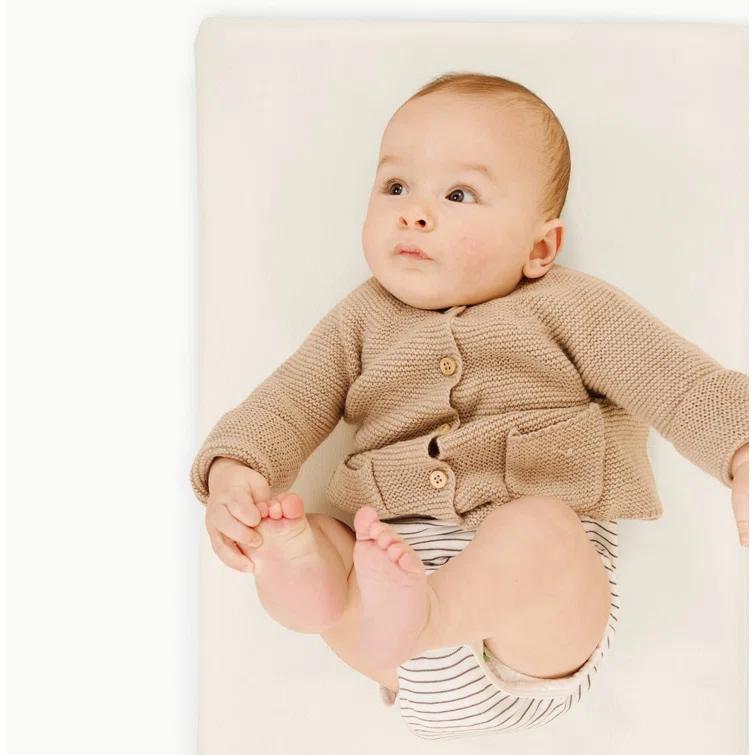Ivory Faux Leather Padded Changing Mat with Memory Foam