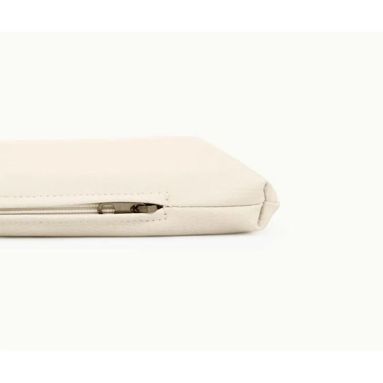 Ivory Faux Leather Padded Changing Mat with Memory Foam