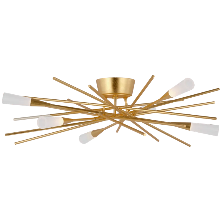 Stellar Gild 28" Modern LED Semi Flush Mount Light
