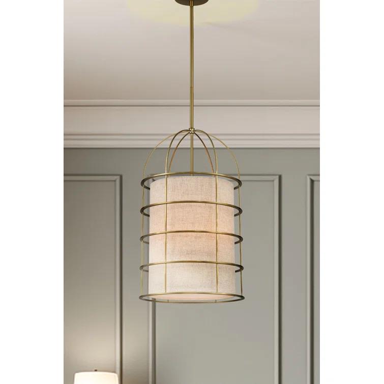 2154-695-Minka Lavery-Gateway Park - 4 Light Pendant-23.5 Inches Tall and 14 Inches Wide-Soft Brass Finish