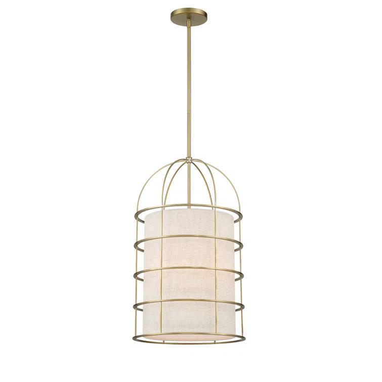 2154-695-Minka Lavery-Gateway Park - 4 Light Pendant-23.5 Inches Tall and 14 Inches Wide-Soft Brass Finish