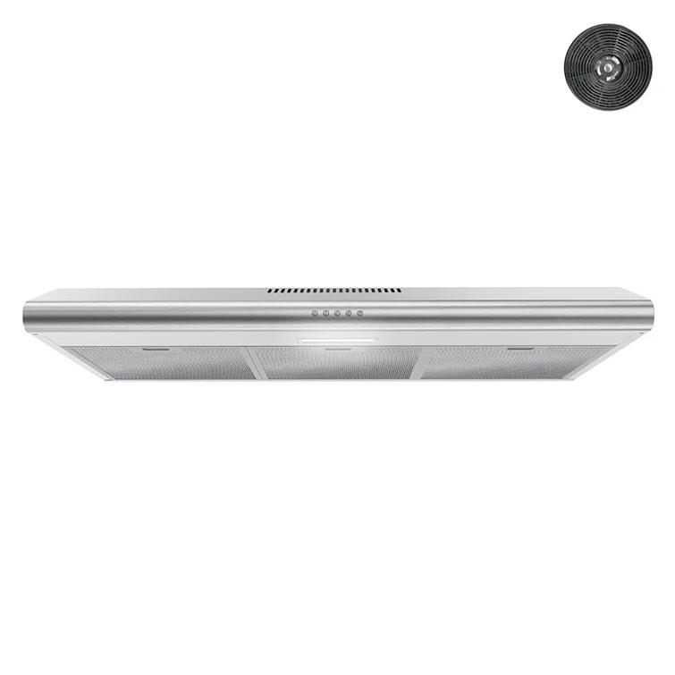 Streamline Amendola 36" 80 Cubic Feet Per Minute Convertible Under Cabinet Range Hood with Mesh Filter and Light Included