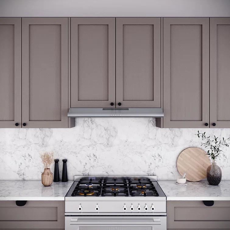 Streamline Amendola 36" 80 Cubic Feet Per Minute Convertible Under Cabinet Range Hood with Mesh Filter and Light Included