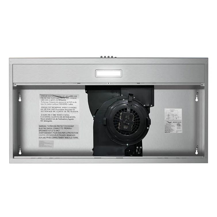 Streamline Longhena 36" 80 Cubic Feet Per Minute Convertible Under Cabinet Range Hood with Mesh Filter and Light Included