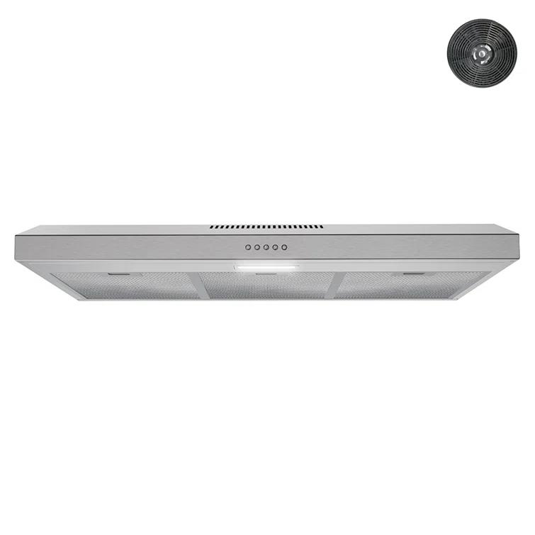 Streamline Longhena 36" 80 Cubic Feet Per Minute Convertible Under Cabinet Range Hood with Mesh Filter and Light Included