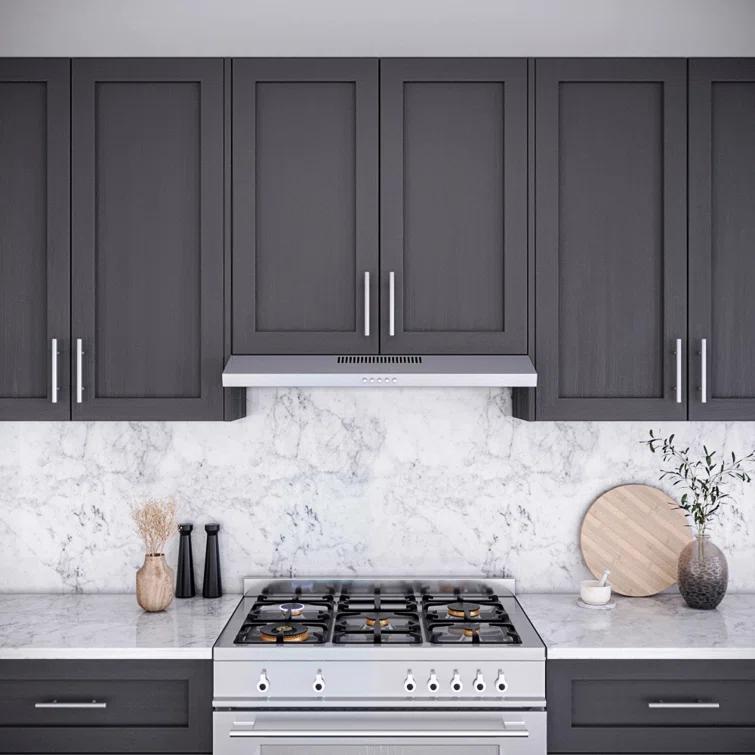 Streamline Longhena 36" 80 Cubic Feet Per Minute Convertible Under Cabinet Range Hood with Mesh Filter and Light Included