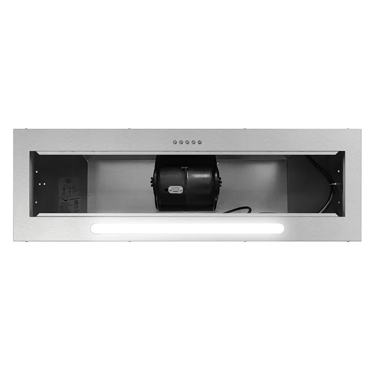Streamline Torricelli 36" 350 Cubic Feet Per Minute Ductless Insert Range Hood with Baffle Filter and Light Included