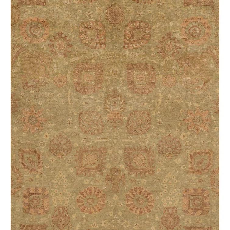 Bokara Rug Co., Inc. Rectangle Oriental Hand-Knotted Wool Area Rug in Cream/Beige