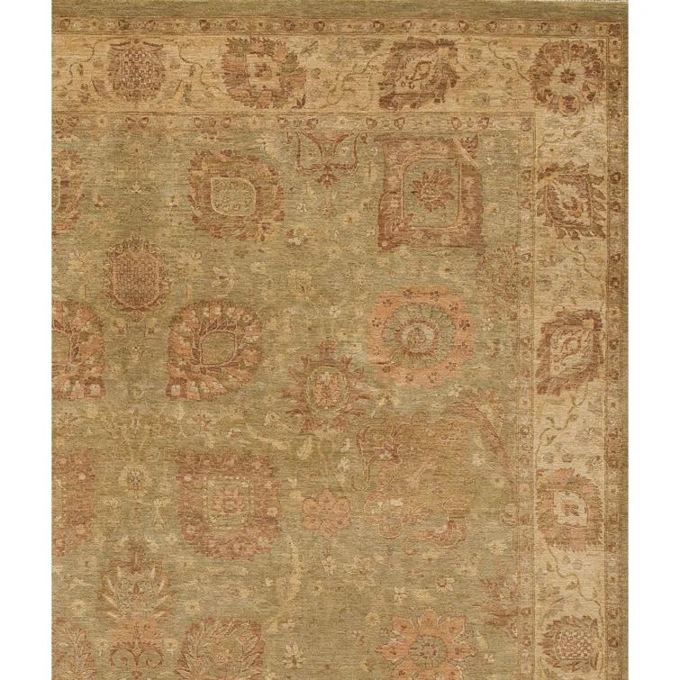 Bokara Rug Co., Inc. Rectangle Oriental Hand-Knotted Wool Area Rug in Cream/Beige