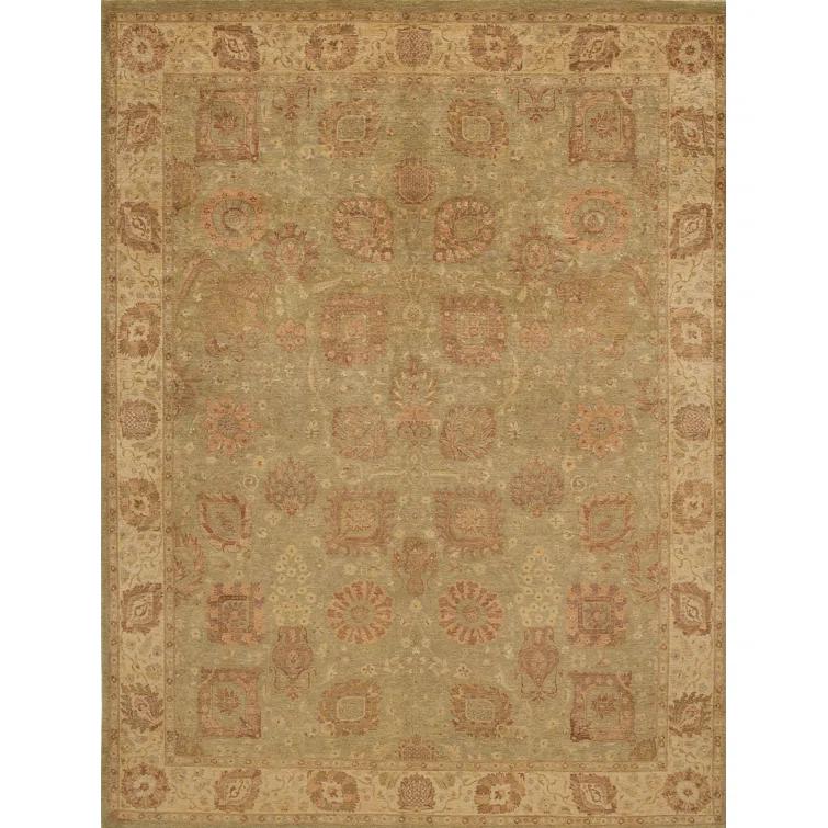 Bokara Rug Co., Inc. Rectangle Oriental Hand-Knotted Wool Area Rug in Cream/Beige