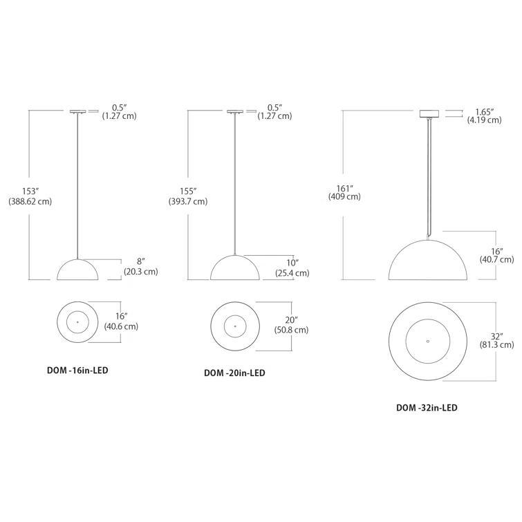 Blackjack Lighting Domos Pendant Interior - Integrated LED - 12W