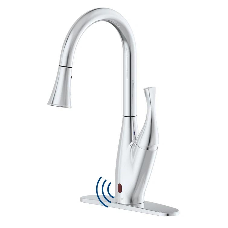 Bio Bidet by BEMIS 7ZUP7000XCP Touchless Pull Down Single Handle Kitchen Faucet