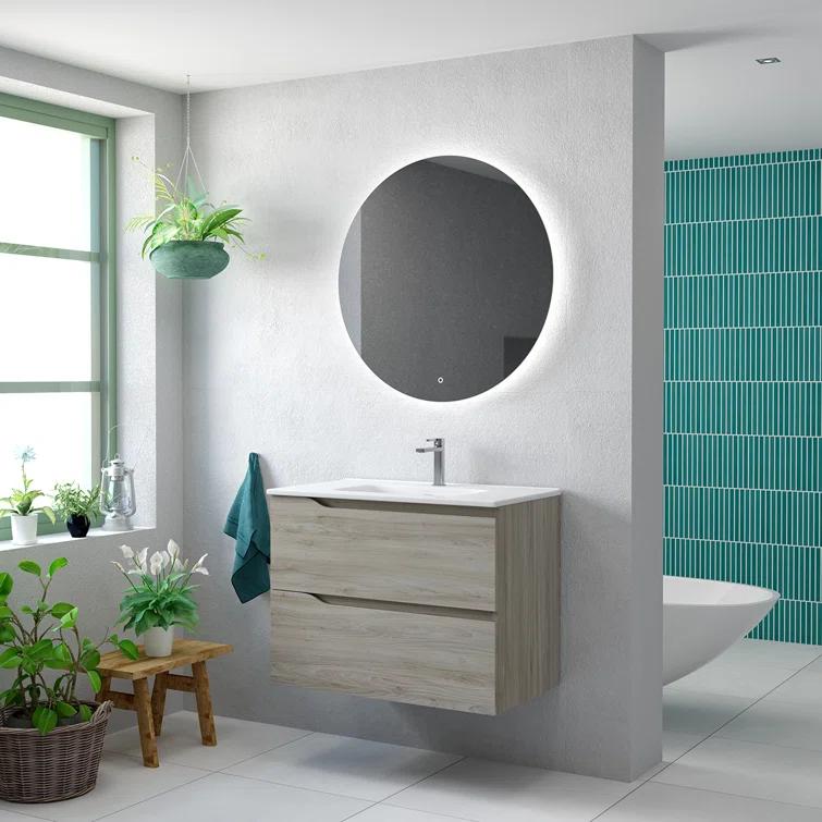 WS Bath Collections Menta 32.0'' Single Bathroom Vanity with Ceramic Top