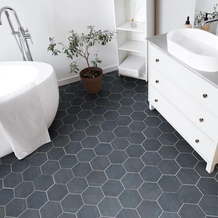 Retro 7" x 8" Porcelain Wood Look Wall & Floor Tile