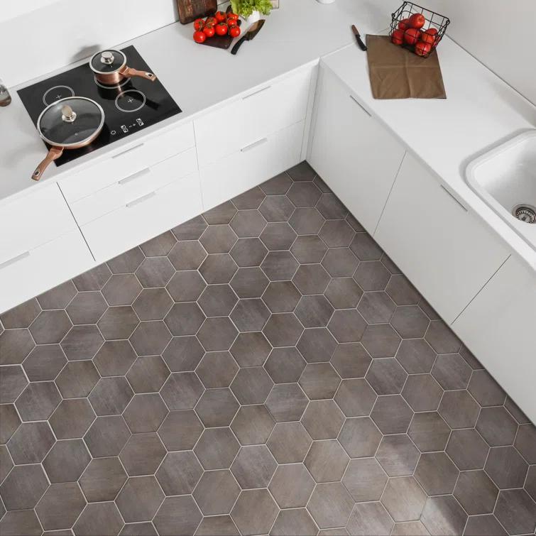 Retro 7" x 8" Porcelain Wood Look Wall & Floor Tile