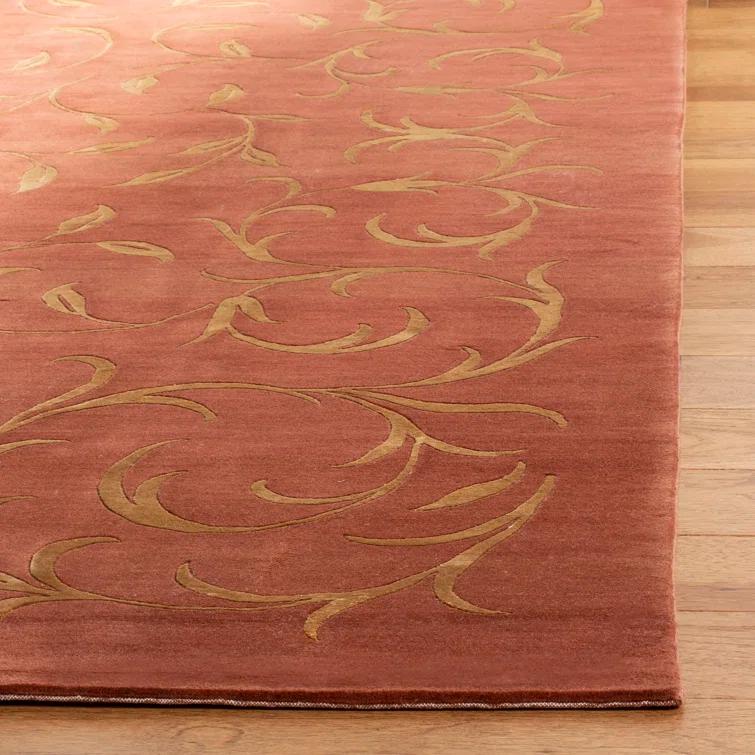 Sabha Hand Knotted Silk & Wool Pile Floral Rug
