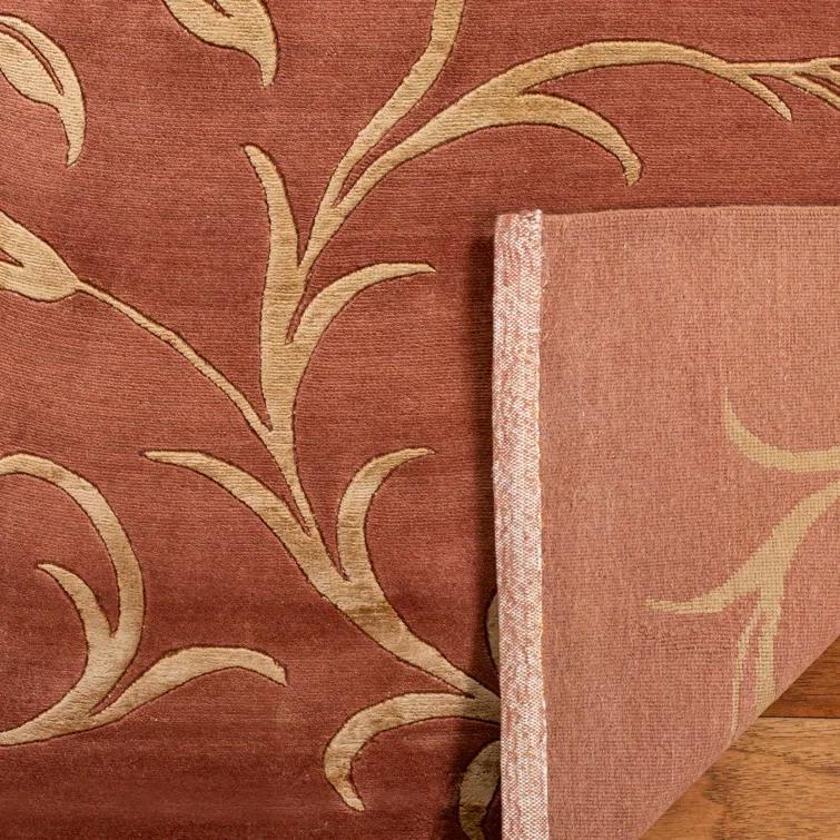 Sabha Hand Knotted Silk & Wool Pile Floral Rug