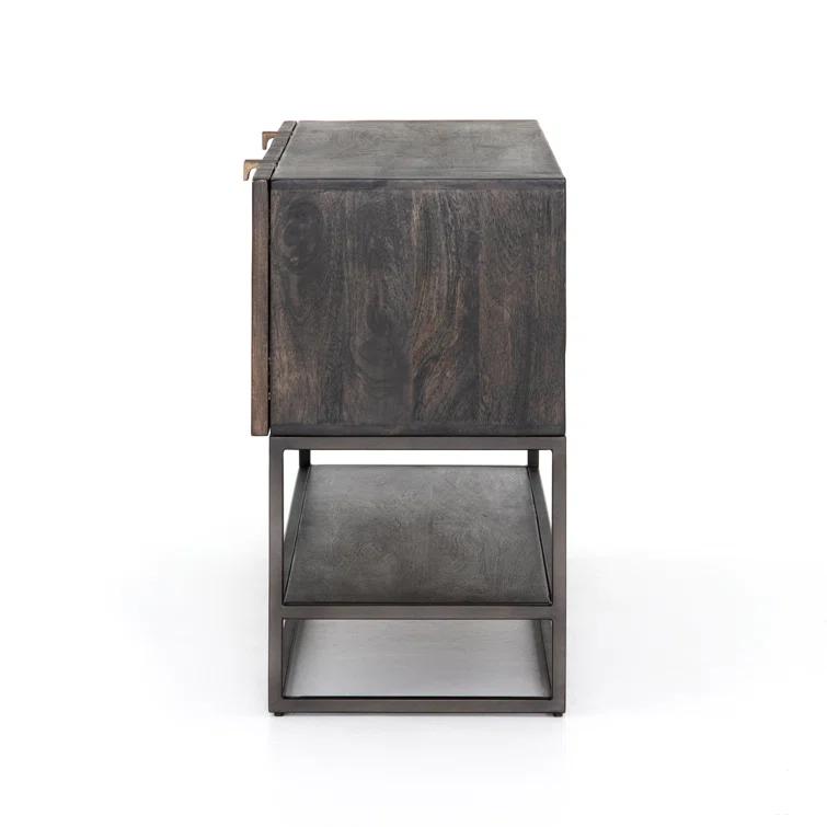 Carved Mango Wood Media Console (56")
