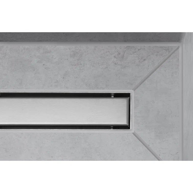 Hansgrohe RainDrain Match Trim Zero/ Tile 47 1/4" with Height Adjustable Frame