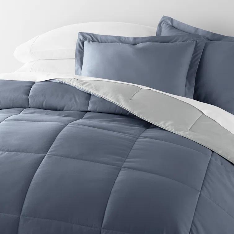 Reversible Down-Alternative Comforter Bedding Set