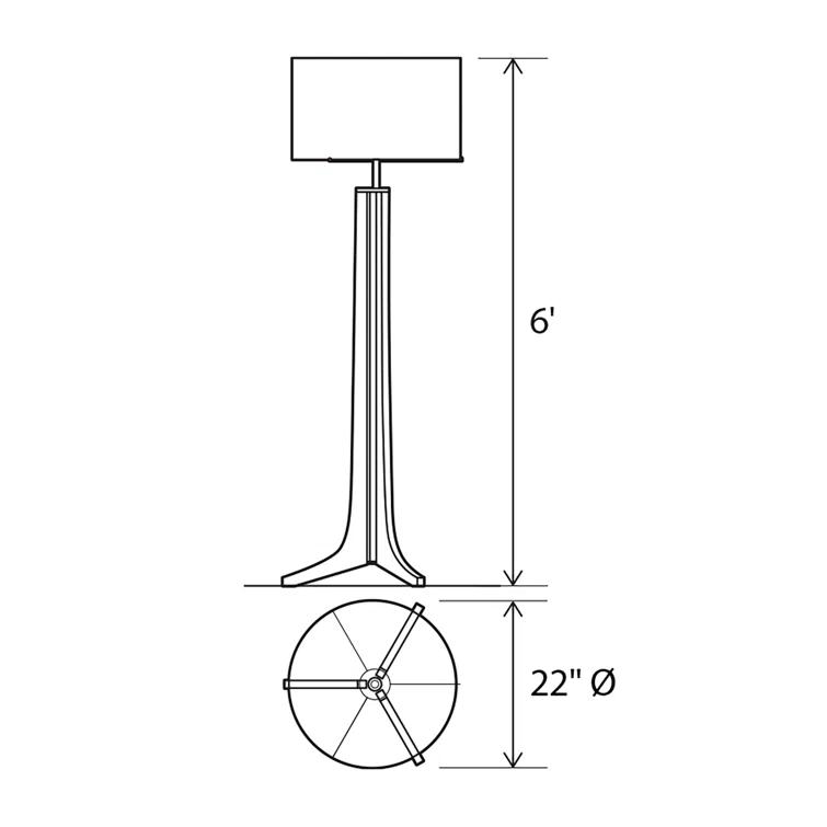 Forma 72'' Traditional Floor Lamp
