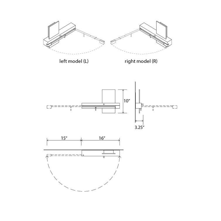 Levo LED Flush Mounted Sconce
