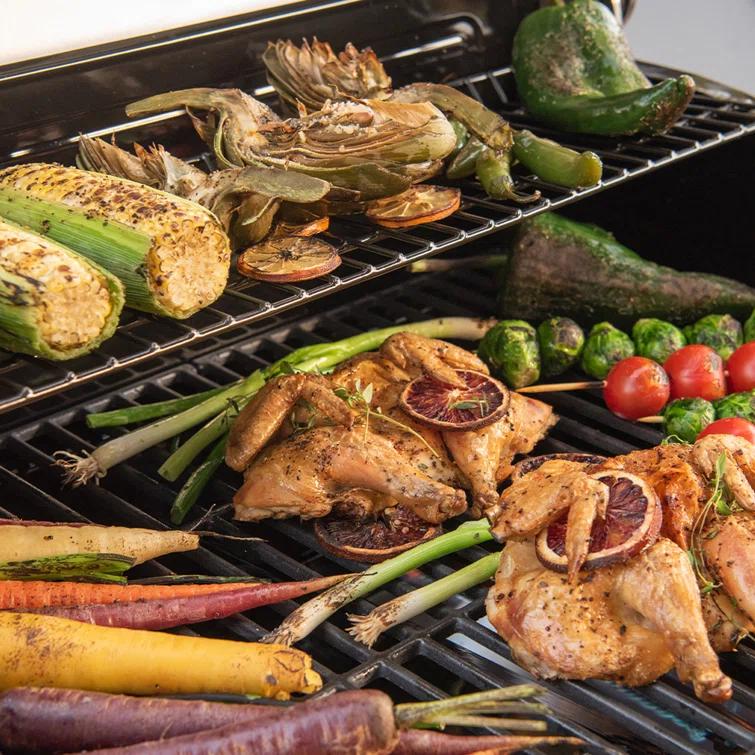 Nexgrill 4 - Burner Free Standing Propane 52000 BTU Grill with Side Burner
