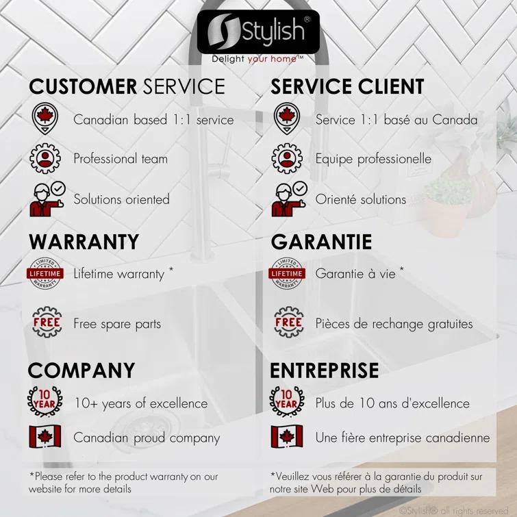 Builder STYLISH Undermount or Drop-in 29" Double Bowl 18G Stainless Steel Kitchen Sink, Avila S-414T