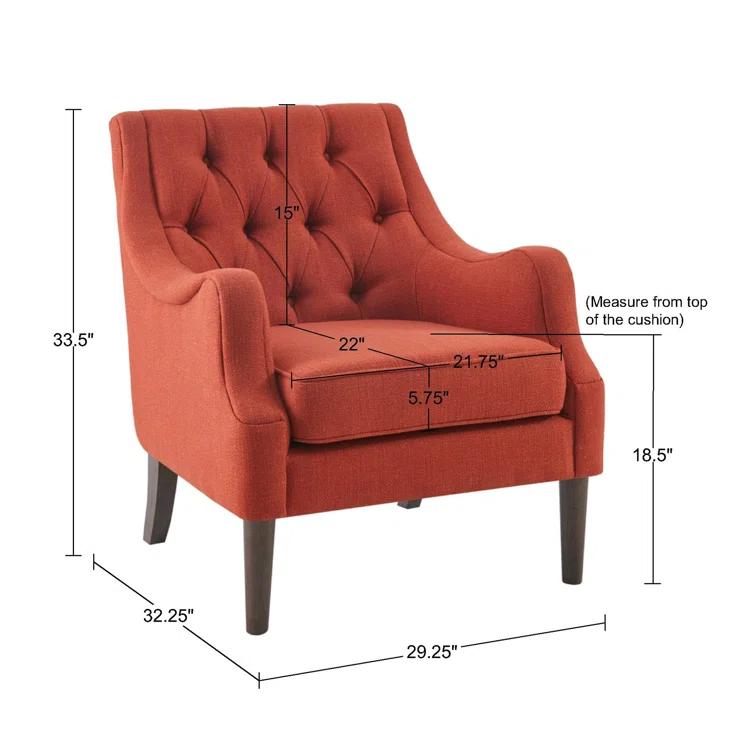 Anatonia 29.25" Wide Tufted Wingback Chair