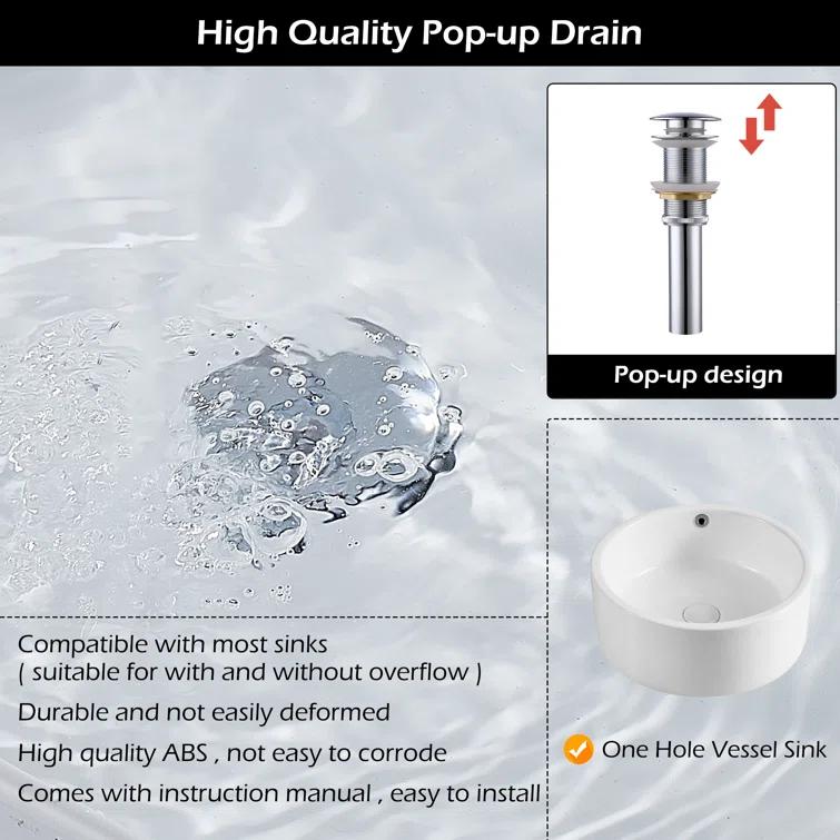 YCCUZA Y217H-C Single Hole Faucet Single-handle LED Bathroom Vessel Sink Faucet with Drain Assembly