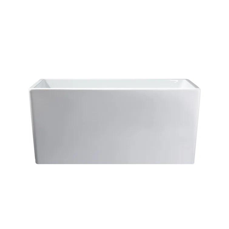 43.25'' x 27.5" Freestanding Soaking Acrylic Bathtub