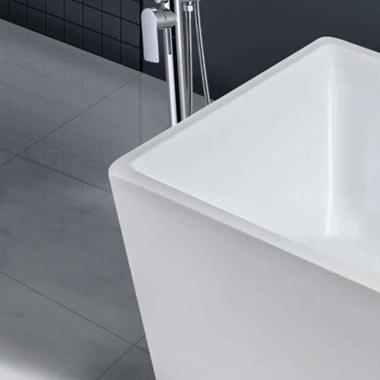 43.25'' x 27.5" Freestanding Soaking Acrylic Bathtub