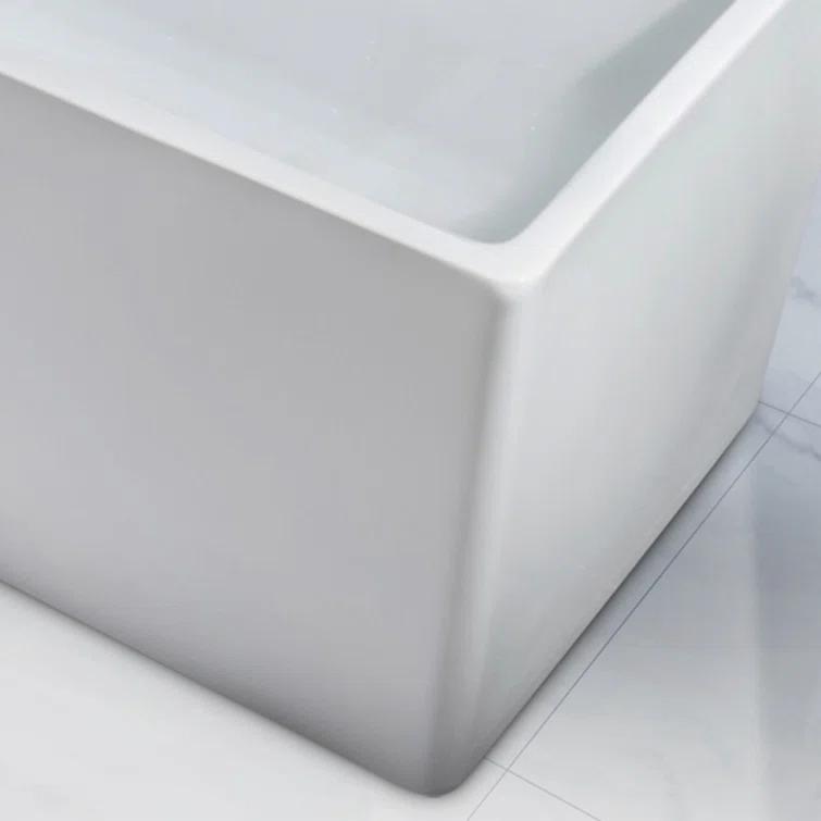 43.25'' x 27.5" Freestanding Soaking Acrylic Bathtub