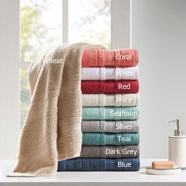 Madison Park Essentials Super Soft Cotton Quick Dry Bath Towel 6 Piece Set