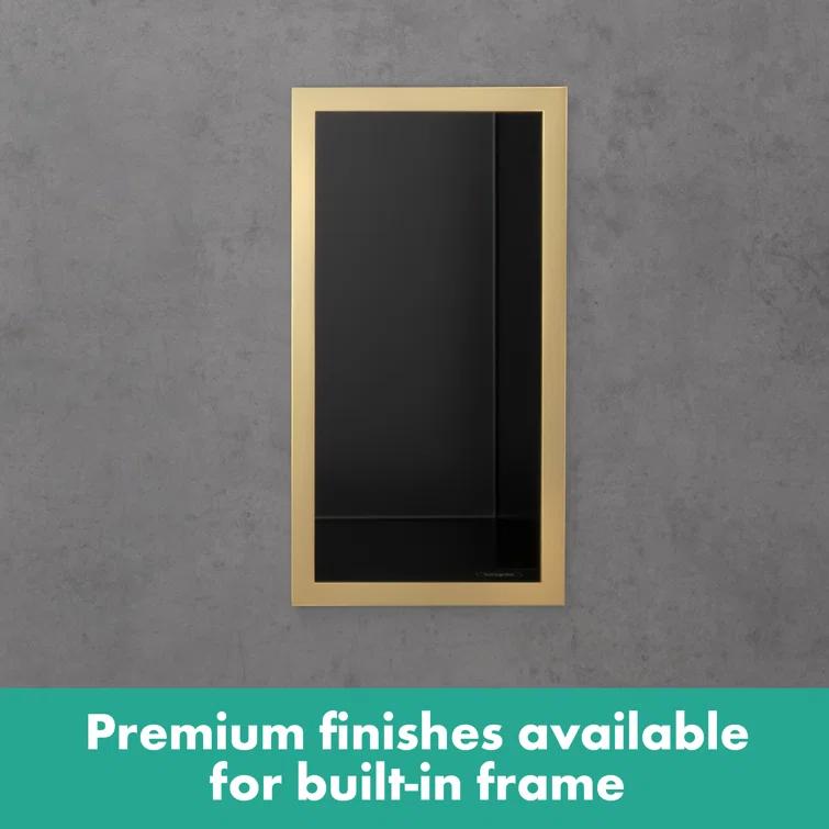XtraStoris Individual Wall Niche Matte Black with Design Frame 15.38" x 9.5" x 4"