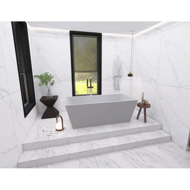 Turner 67'' x 31.5'' Freestanding Soaking Acrylic Bathtub
