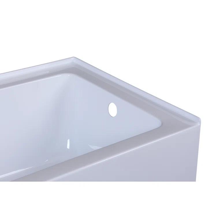 Elegant Lighting BT202-R3260GW Niklaus 60'' x 32'' Alcove/Tile Soaking Bathtub