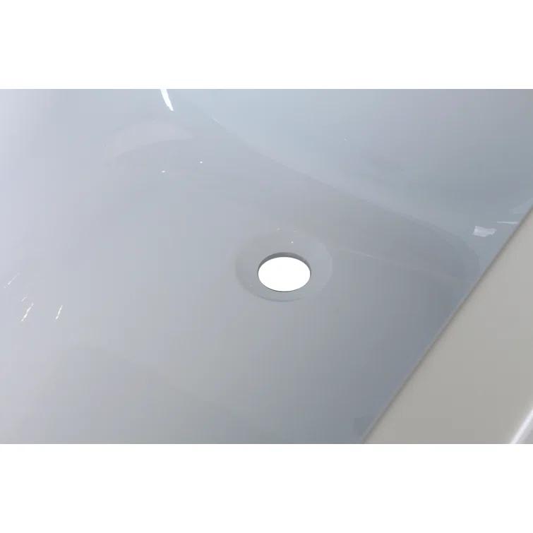 Elegant Lighting BT202-R3260GW Niklaus 60'' x 32'' Alcove/Tile Soaking Bathtub