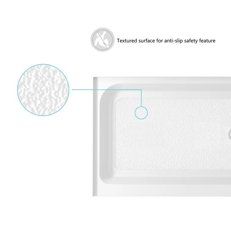Laredo 60'' W 36'' D Rectangular Single Shower Base